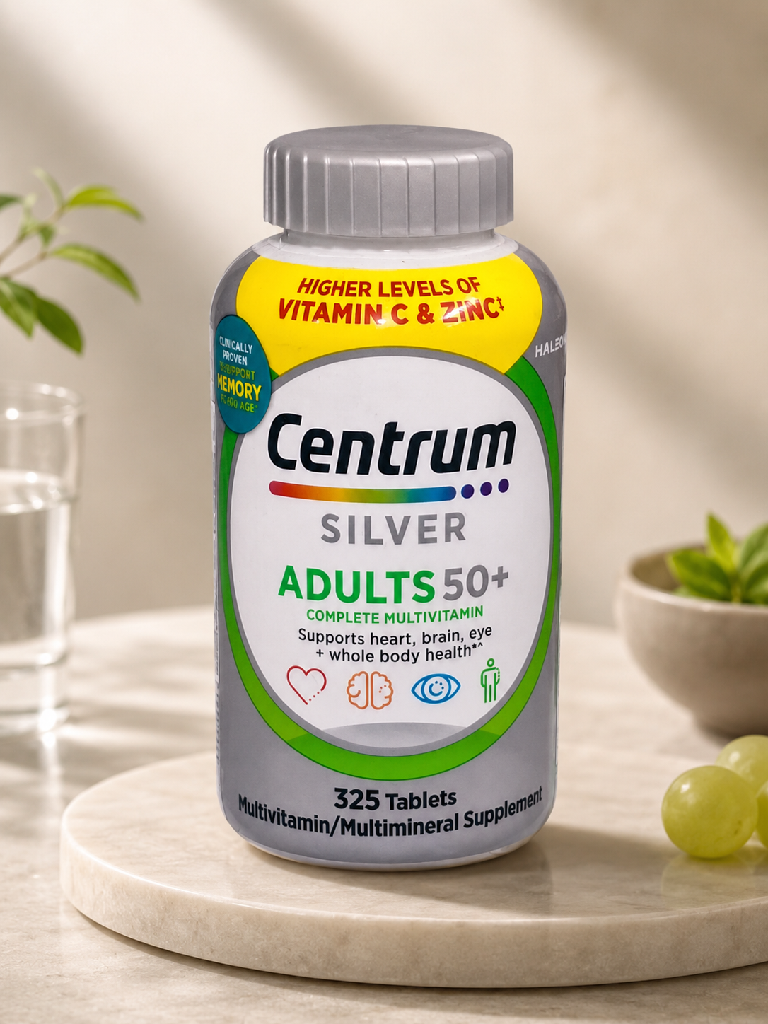 Centrum Silver Adults 50+ Multivitamin – 325 Tablets | Complete Daily Multivitamin for Men & Women 50+