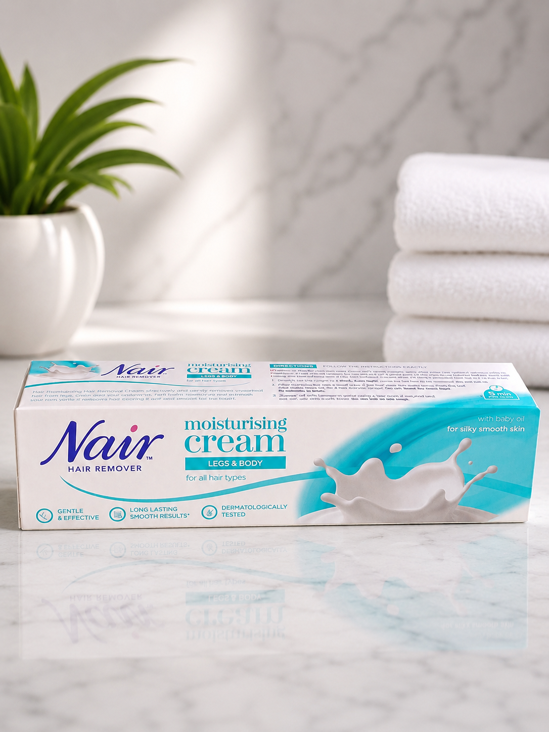 Nair Moisturising Hair Removal Cream for Legs & Body | With Baby Oil | Original Imported