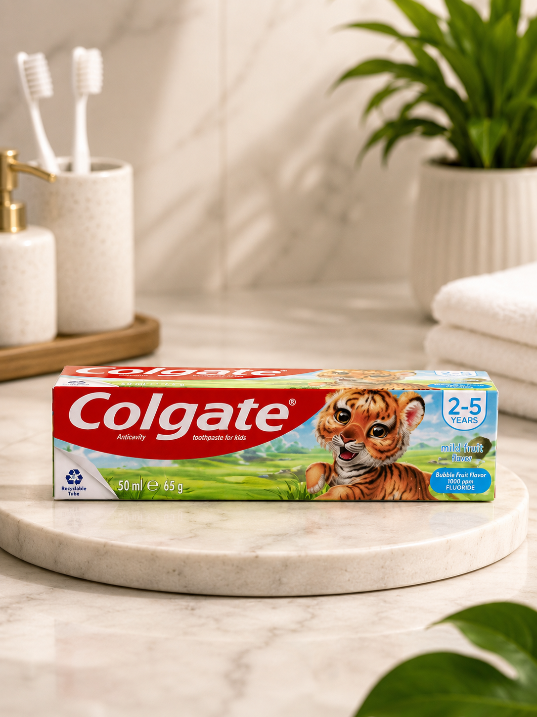 Colgate Kids Toothpaste Bubble Fruit Flavor (2–5 Years) 50ml  1000ppm Fluoride  Original Imported