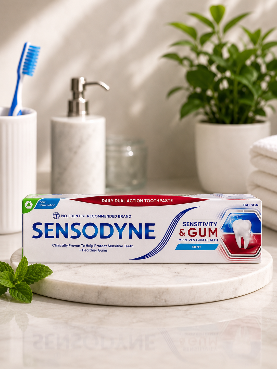 Sensodyne Sensitivity & Gum Daily Dual Action Toothpaste (Mint)  Protects Sensitive Teeth & Improves Gum Health  Original Imported