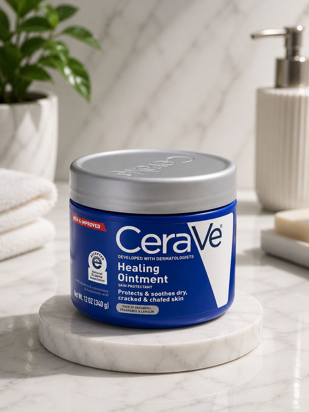 CeraVe Healing Ointment 340g (12oz)  Advanced Skin Protectant for Dry, Cracked & Chafed Skin  Imported