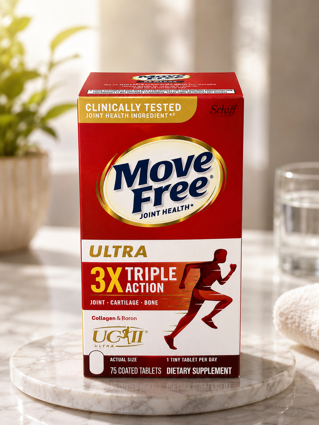 Move Free Ultra Triple Action Joint Health Supplement – 75 Coated Tablets  Original USA