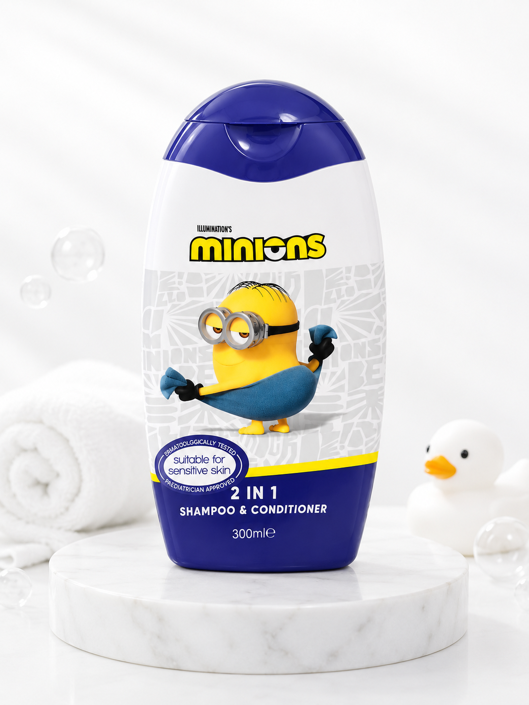 Minions 2-in-1 Shampoo & Conditioner (300ml) | Gentle Baby Hair Care for Sensitive Skin